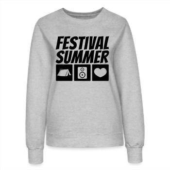 Festival Summer - Frauen Sweatshirt - Grau meliert - Vorne - AI Model Female 172 dark (172cm)