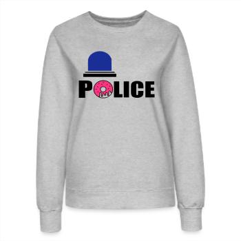 Polizei d - Frauen Sweatshirt - Grau meliert - Vorne - AI Model Female 172 dark (172cm)