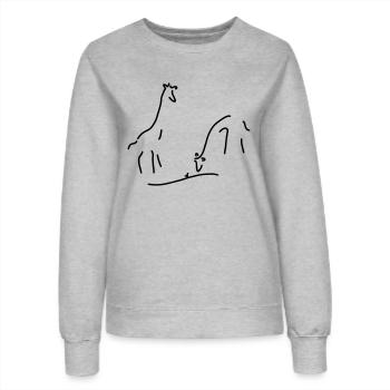 giraffen aus afrika - Frauen Sweatshirt - Grau meliert - Vorne - AI Model Female 172 dark (172cm)