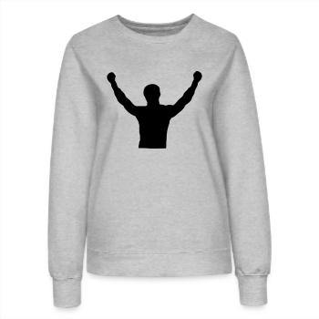 Gagnant - Sweat Femme - gris chiné - Devant - AI Model Female 172 dark (172cm)