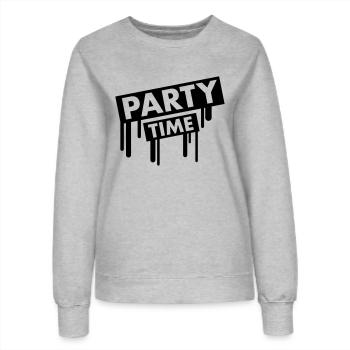 party_time_graffiti - Women’s Sweatshirt - heather grey - Front - AI Model Female 172 dark (172cm)
