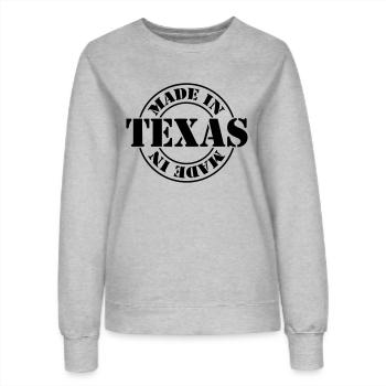 made in texas m1k2 - Frauen Sweatshirt - Grau meliert - Vorne - AI Model Female 172 dark (172cm)