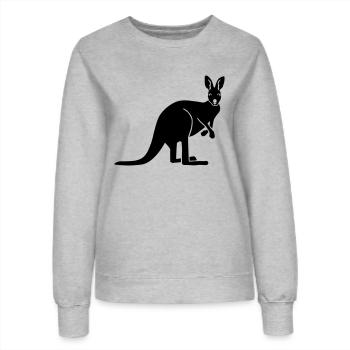 Känguru - Frauen Sweatshirt - Grau meliert - Vorne - AI Model Female 172 dark (172cm)