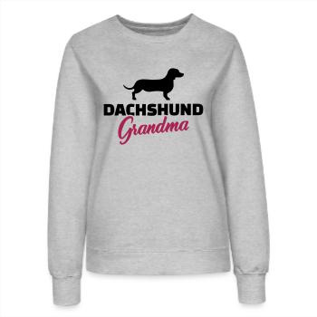 Teckel - Sweat Femme - gris chiné - Devant - AI Model Female 172 dark (172cm)
