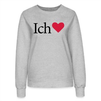 I Love - Frauen Sweatshirt - Grau meliert - Vorne - AI Model Female 172 dark (172cm)
