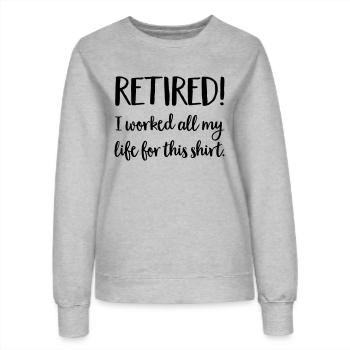 pension - Sweat Femme - gris chiné - Devant - AI Model Female 172 dark (172cm)