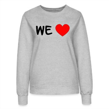 We Love - Frauen Sweatshirt - Grau meliert - Vorne - AI Model Female 172 dark (172cm)