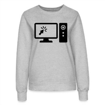 Computer - Frauen Sweatshirt - Grau meliert - Vorne - AI Model Female 172 dark (172cm)