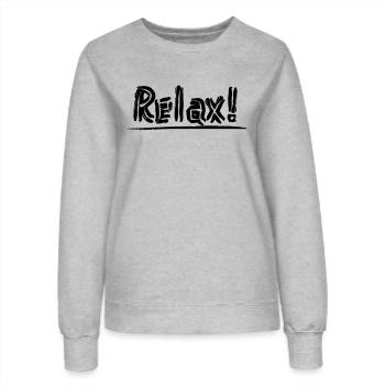 Relax! - Frauen Sweatshirt - Grau meliert - Vorne - AI Model Female 172 dark (172cm)