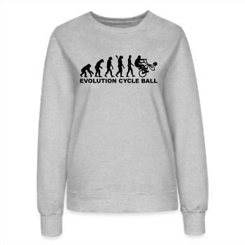 Evolution Cycle ball - Sweat Femme - gris chiné - Devant - AI Model Female 172 dark (172cm)