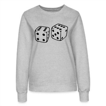 Dice - Women’s Sweatshirt - heather grey - Front - AI Model Female 172 dark (172cm)