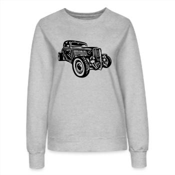 Hot Rod - Frauen Sweatshirt - Grau meliert - Vorne - AI Model Female 172 dark (172cm)