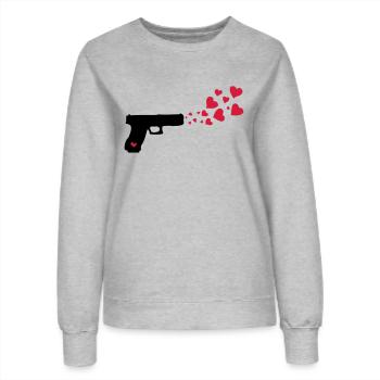 Love Pistol - Frauen Sweatshirt - Grau meliert - Vorne - AI Model Female 172 dark (172cm)