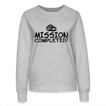 Mission completed - Frauen Sweatshirt - Grau meliert - Vorne - AI Model Female 172 dark (172cm)