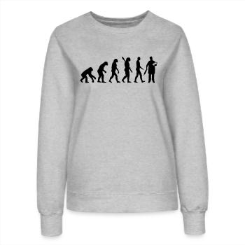 Bäcker - Frauen Sweatshirt - Grau meliert - Vorne - AI Model Female 172 dark (172cm)