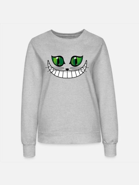 catshirt - Frauen Sweatshirt - Grau meliert