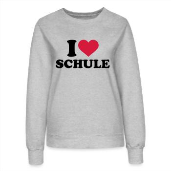 Schule - Frauen Sweatshirt - Grau meliert - Vorne - AI Model Female 172 dark (172cm)