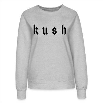 KUSH - Frauen Sweatshirt - Grau meliert - Vorne - AI Model Female 172 dark (172cm)