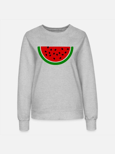 Wassermelone melone - Frauen Sweatshirt - Grau meliert
