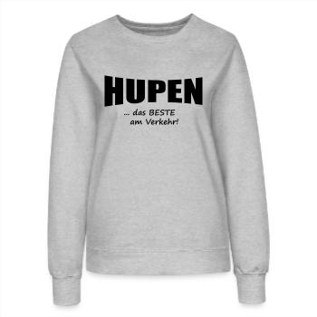 hupen 4 - Frauen Sweatshirt - Grau meliert - Vorne - AI Model Female 172 dark (172cm)