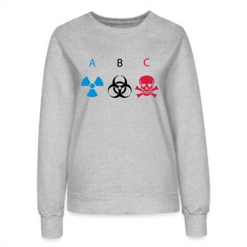 ABC - Atomic Biological Chemical - Frauen Sweatshirt - Grau meliert - Vorne - AI Model Female 172 dark (172cm)