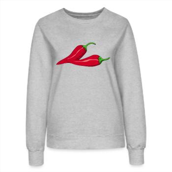 pepperoni - Women’s Sweatshirt - heather grey - Front - AI Model Female 172 dark (172cm)