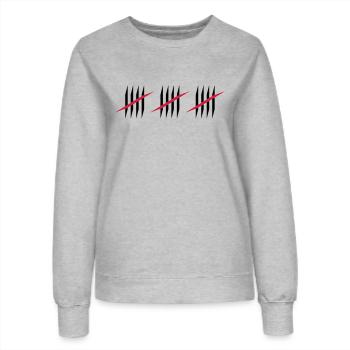 15 - Frauen Sweatshirt - Grau meliert - Vorne - AI Model Female 172 dark (172cm)