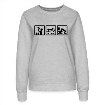 party - Frauen Sweatshirt - Grau meliert - Vorne - AI Model Female 172 dark (172cm)