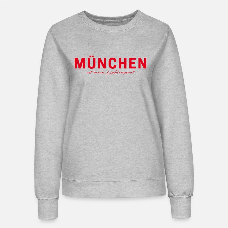 München T-Shirt – Bayerische Lebensfreude - Frauen Sweatshirt - Grau meliert