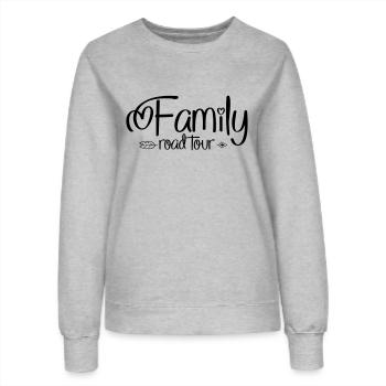 Vacances en famille - Sweat Femme - gris chiné - Devant - AI Model Female 172 dark (172cm)