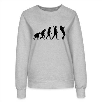 Trompeter - Frauen Sweatshirt - Grau meliert - Vorne - AI Model Female 172 dark (172cm)