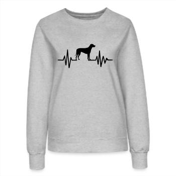 Rhodesian Ridgeback - Sweat Femme - gris chiné - Devant - AI Model Female 172 dark (172cm)