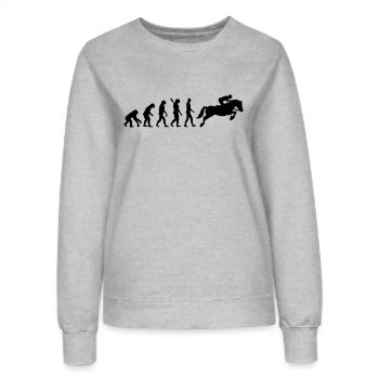Springreiten - Frauen Sweatshirt - Grau meliert - Vorne - AI Model Female 172 dark (172cm)