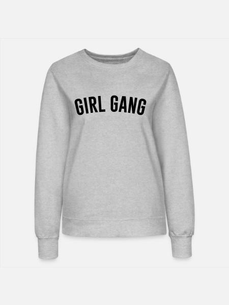 Girl Gang - Frauen Sweatshirt - Grau meliert