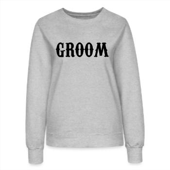 groom - Frauen Sweatshirt - Grau meliert - Vorne - AI Model Female 172 dark (172cm)