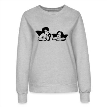 Engel Raffael - Frauen Sweatshirt - Grau meliert - Vorne - AI Model Female 172 dark (172cm)