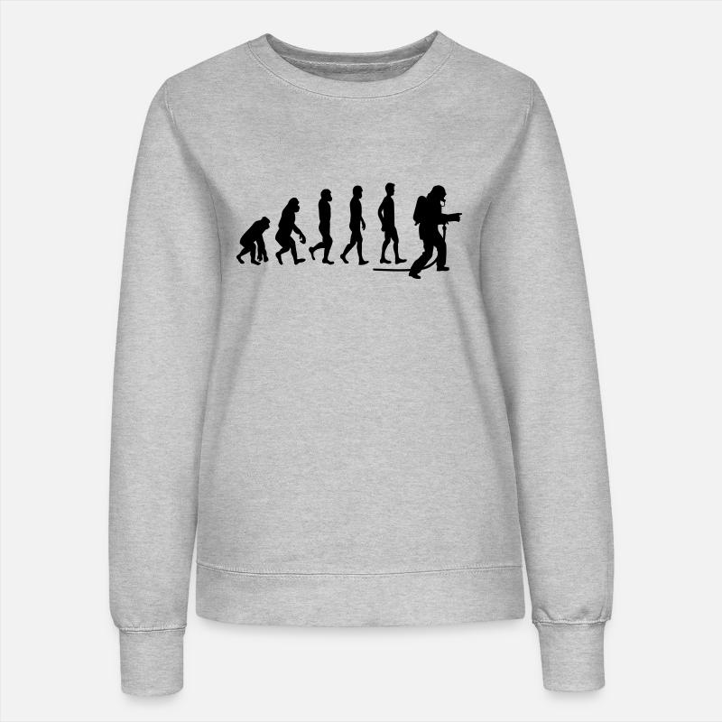 évolution feuerwehr1 - Sweat Femme - gris chiné