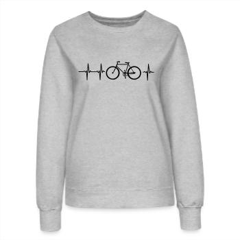 ICH LIEBE MEIN FAHRRAD! - Frauen Sweatshirt - Grau meliert - Vorne - AI Model Female 172 dark (172cm)