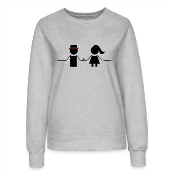 Liebe - Frauen Sweatshirt - Grau meliert - Vorne - AI Model Female 172 dark (172cm)