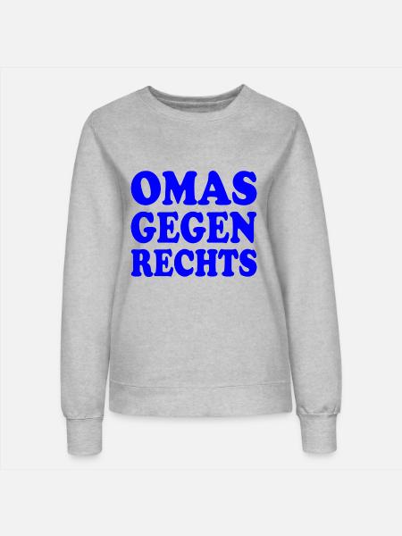 Omas gegen rechts - Frauen Sweatshirt - Grau meliert