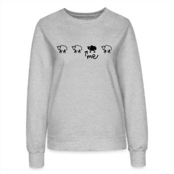 sheeps_2_f1 - Frauen Sweatshirt - Grau meliert - Vorne - AI Model Female 172 dark (172cm)
