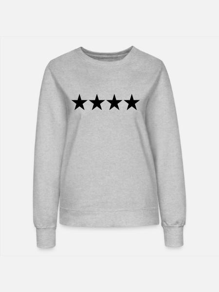 4 Sterne - Frauen Sweatshirt - Grau meliert