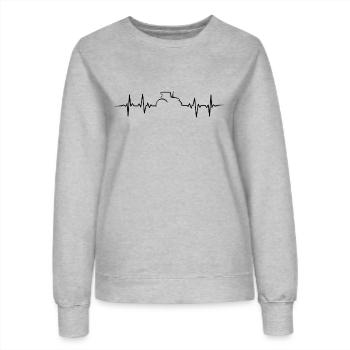 Tracteur agricole Heartbeat Trekker Farmer - Sweat Femme - gris chiné - Devant - AI Model Female 172 dark (172cm)
