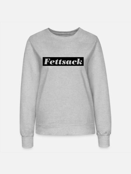 fettsack - Frauen Sweatshirt - Grau meliert