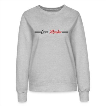 Crew Mitglied - Frauen Sweatshirt - Grau meliert - Vorne - AI Model Female 172 dark (172cm)