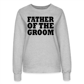 Father of the groom - Sweat Femme - gris chiné - Devant - AI Model Female 172 dark (172cm)