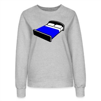 bett bed schlafen schlafzimmer sleeping room60 - Frauen Sweatshirt - Grau meliert - Vorne - AI Model Female 172 dark (172cm)