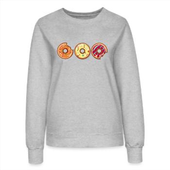 Donut Muffin Cool Cake Picture Colorful Gift Idea - Women’s Sweatshirt - heather grey - Front - AI Model Female 172 dark (172cm)