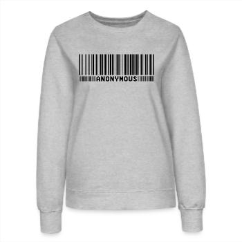 Anonymous Barcode - We are legion - Shirt - Frauen Sweatshirt - Grau meliert - Vorne - AI Model Female 172 dark (172cm)