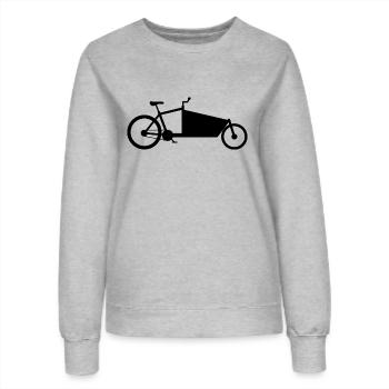 Cargo vélo silhouette noir - Sweat Femme - gris chiné - Devant - AI Model Female 172 dark (172cm)
